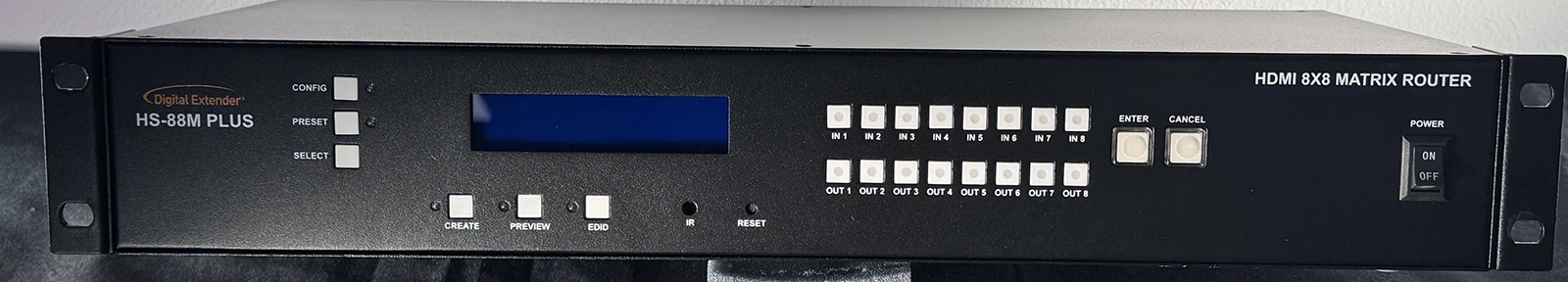 RTcom USA HS-88Mplus 8-Input x 8-Output HDMI Matrix Router